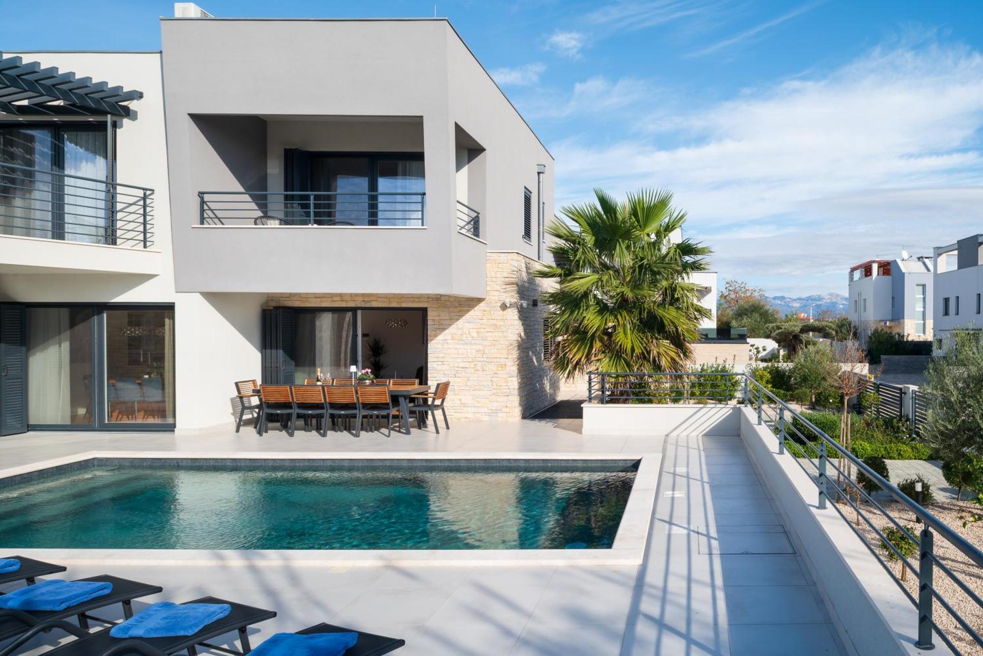 Villa Roca With Heated Pool And Sauna Privlaka  Exterior foto